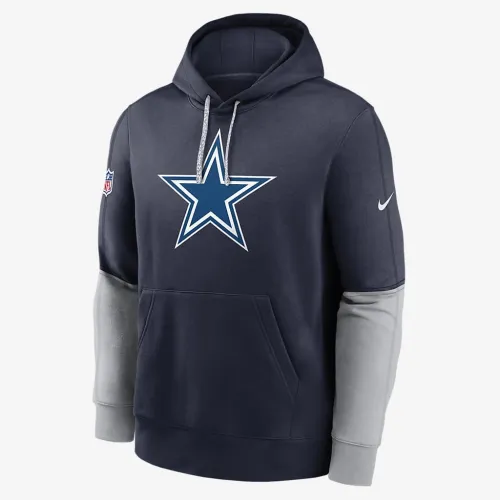 Dallas Cowboys Sideline Team Issue Club чоловічі Nike NFL Pullover Толстовка з капюшоном блакитний