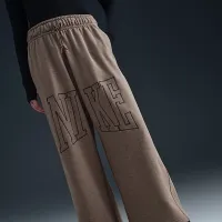 Nike Sportswear жіноча Mid-Rise оверсайз Open-Hem French Terry Pants колір коричневий
