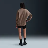 Nike Sportswear Phoenix Fleece женская оверсайз Crew-Neck свитшот цвет коричневый