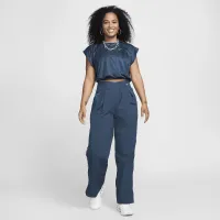 Nike Sportswear Collection женская Mid-Rise Repel Asymmetrical-Waist Trousers синий