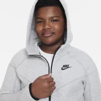 Nike Sportswear Tech Fleece Big дитячі (для хлопчиків) Full-Zip Толстовка з капюшоном (Extended Size) колір сірий