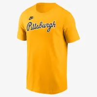 Pittsburgh Pirates Cooperstown Wordmark чоловічі Nike MLB футболка Yellow