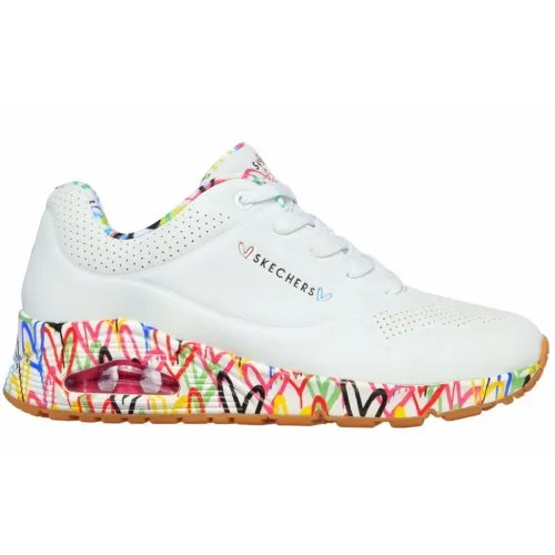 Кросівки Жіночі Skechers UNO LOVING LOVE (155506-WHT )