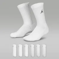 Nike Jordan Everyday Essentials Big детские Crew носки (6 пары) цвет белый