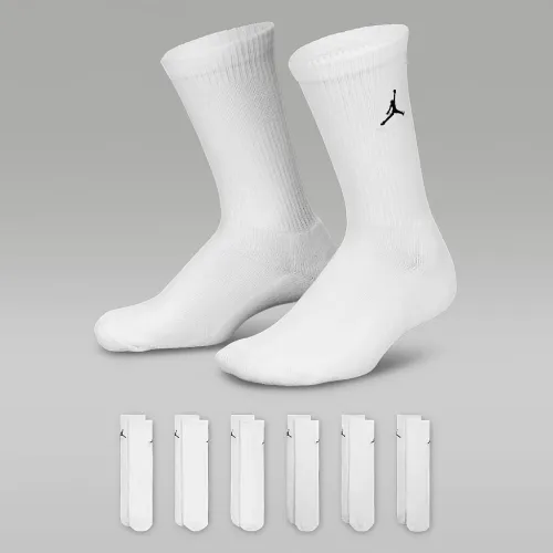 Nike Jordan Everyday Essentials Big детские Crew носки (6 пары) цвет белый