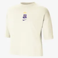 Los Angeles Lakers Courtside женская Nike NBA Boxy футболка цвет белый