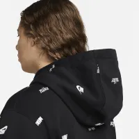 Nike Club Fleece чоловічі Allover Print Pullover Толстовка з капюшоном колір чорний