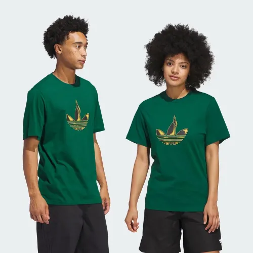 Футболка adidas Originals Trefoil Torch Tee JD2833 - зеленая