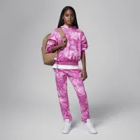 Nike Jordan Brooklyn Essentials Big детские Floral Printed Pullover Толстовка с капюшоном Pink