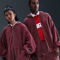 Nike x Martine Rose мужские Full-Zip Толстовка с капюшоном цвет красный