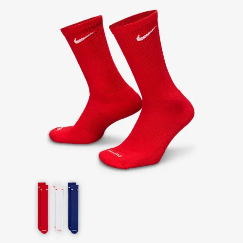 Nike Everyday Plus Cushioned тренировочные Crew носки (3 пары) многоцветный