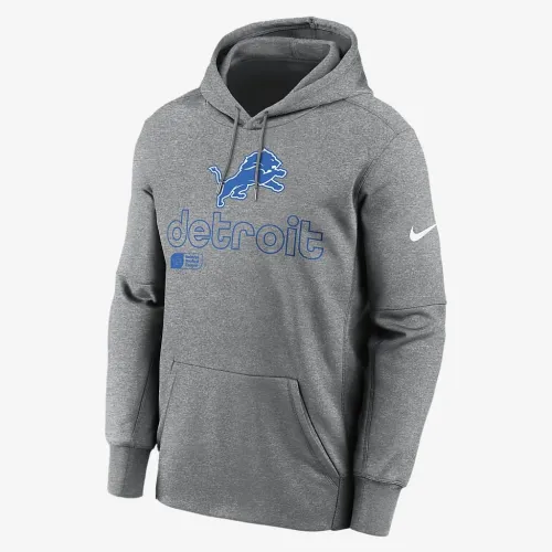 Detroit Lions Men’s Nike Therma NFL Pullover Толстовка с капюшоном цвет серый