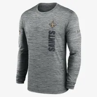 New Orleans Saints Sideline Velocity мужские Nike Dri-FIT NFL Long-Sleeve футболка цвет серый