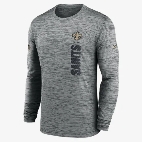 New Orleans Saints Sideline Velocity мужские Nike Dri-FIT NFL Long-Sleeve футболка цвет серый
