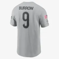 Joe Burrow Cincinnati Bengals Salute to Service чоловічі Nike NFL футболка колір сірий