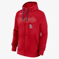 St. Louis Cardinals Knockout Script мужские Nike MLB Full-Zip Толстовка с капюшоном цвет красный