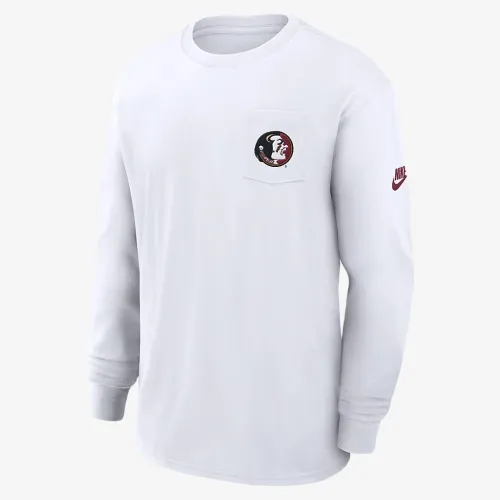 Florida State Seminoles Legacy Max90 Pocket чоловічі Nike College Long-Sleeve футболка колір білий