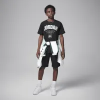 Nike Jordan Big дитячі Dri-FIT Des Champions футболка колір чорний