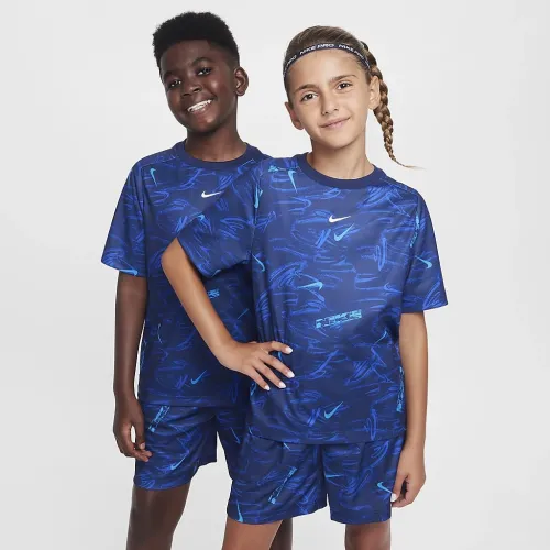 Nike Multi Big дитячі (для хлопчиків) Dri-FIT Short-Sleeve Top блакитний