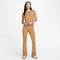 Nike Sportswear Chill Knit женская футболка цвет коричневый