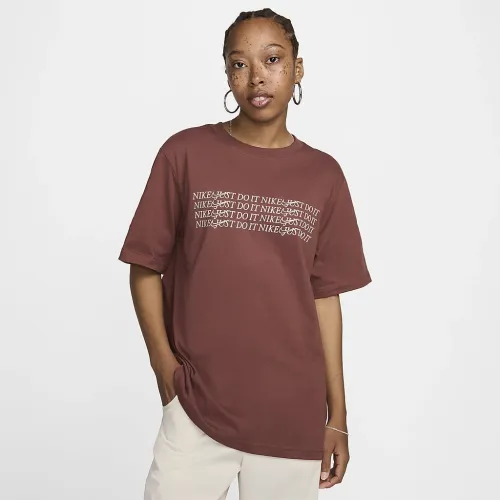 Nike Sportswear жіноча Crew-Neck футболка колір коричневий