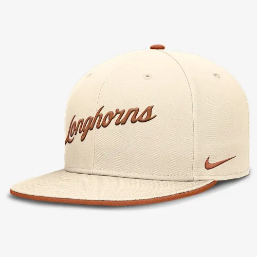 Texas Longhorns Primetime True мужские Nike Dri-FIT College Fitted Hat цвет коричневый