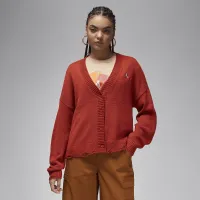 Nike Jordan жіноча Distressed Cardigan колір червоний