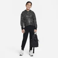 Nike Sportswear Big детские (Girls') Fleece Толстовка с капюшоном цвет черный