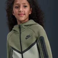 Nike Sportswear Tech Fleece Big дитячі Full-Zip Толстовка з капюшоном колір зелений