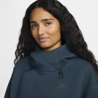 Nike Sportswear Tech Fleece женская оверсайз Толстовка с капюшоном синий