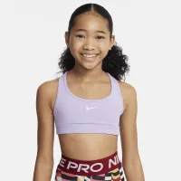 Nike Swoosh Big детские (Girls') Sports Bra цвет фиолетовый