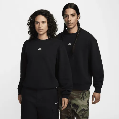 Nike SB Fleece Skate Crew колір чорний