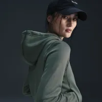 Nike Therma-FIT One женская Pullover Толстовка с капюшоном цвет зеленый