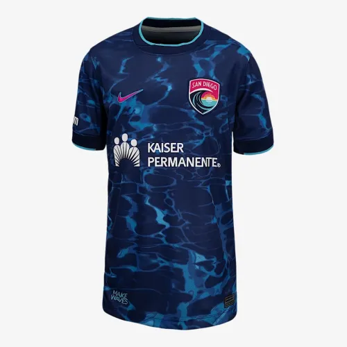 San Diego Wave FC 2025 Stadium Away Big дитячі Nike Dri-FIT NWSL Replica Jersey блакитний