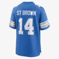 Amon-Ra St. колір коричневий Detroit Lions чоловічі Nike NFL Game Football Jersey блакитний