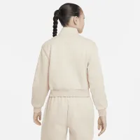 Nike Sportswear Club Fleece Big детские (Girls') 1/2-Zip Long-Sleeve Top цвет коричневый