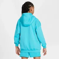 Nike Sportswear Club Fleece Big дитячі оверсайз Pullover Толстовка з капюшоном колір зелений