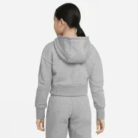 Nike Sportswear Club Big дитячі (Girls') French Terry Cropped Толстовка з капюшоном колір сірий