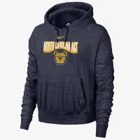 North Carolina A&T Gym Vintage женская Nike College Толстовка с капюшоном синий