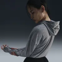 Nike женская Dri-FIT Long-Sleeve Softball Толстовка с капюшоном цвет серый