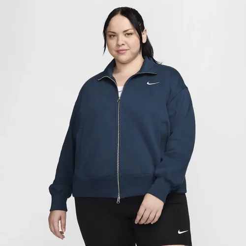 Nike Sportswear Phoenix Fleece женская оверсайз Track Куртка (большие размеры) синий