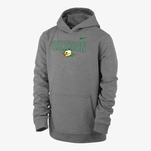 Oregon Club Fleece Big дитячі (для хлопчиків) Nike College Толстовка з капюшоном колір сірий