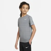 Nike Dri-FIT Miler Big детские (для мальчиков) тренировочные Top цвет серый