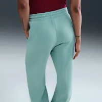 Nike Sportswear Phoenix Fleece женская С высокой Талией Wide-Leg Pants цвет зеленый