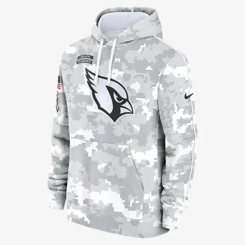 Arizona Cardinals Salute to Service Primary Edge Club чоловічі Nike NFL Pullover Толстовка з капюшоном колір білий
