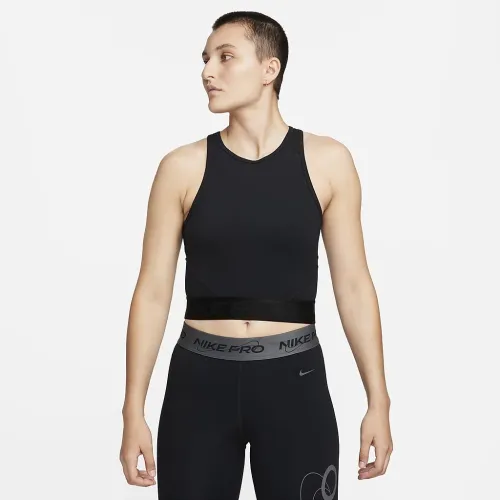 Nike Pro Dri-FIT жіноча Crop Top колір чорний