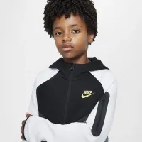 Nike Sportswear Tech Fleece Big детские Full-Zip Толстовка с капюшоном цвет серый