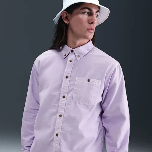 Nike Life мужские Oxford Shirt цвет фиолетовый