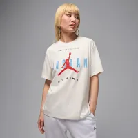 Nike Jordan Flight жіноча Graphic футболка колір білий