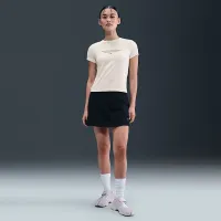 Nike Sportswear Chill Knit жіноча Slim футболка колір коричневий